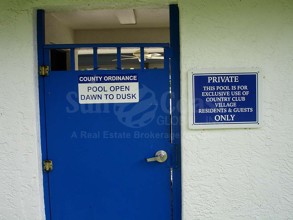 Country Club Village Community Pool Entrance
